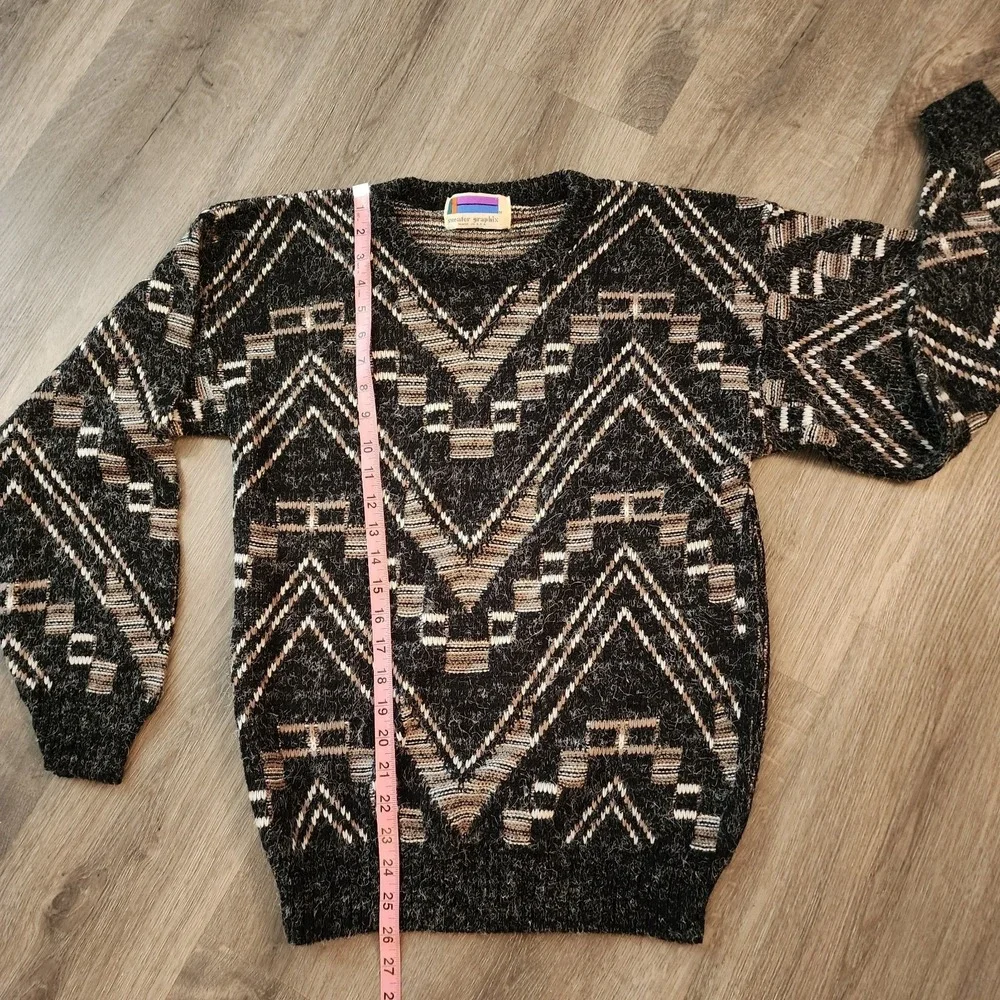 Vintage Sweater Graphix Southwestern Geometric Sweater M‎ USA Made Grandpacore